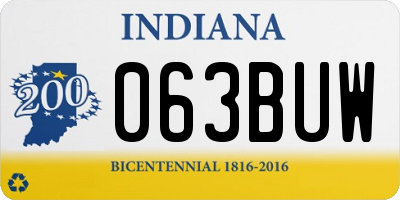 IN license plate 063BUW