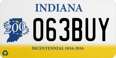 IN license plate 063BUY