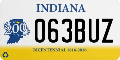 IN license plate 063BUZ