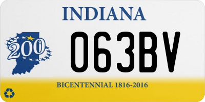 IN license plate 063BV