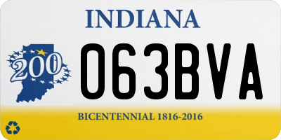 IN license plate 063BVA