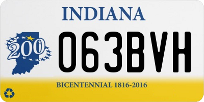 IN license plate 063BVH