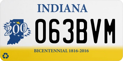 IN license plate 063BVM