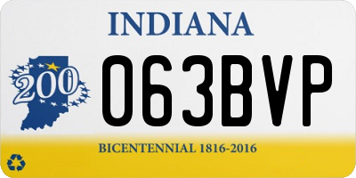 IN license plate 063BVP