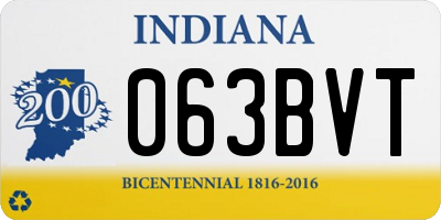IN license plate 063BVT