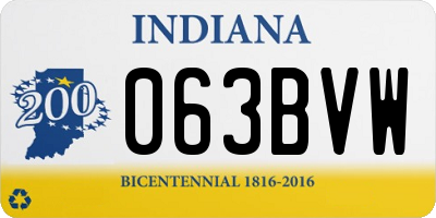 IN license plate 063BVW