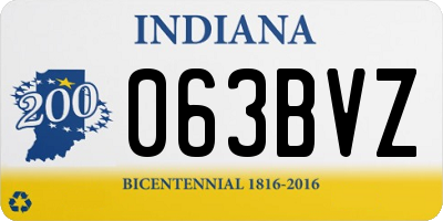 IN license plate 063BVZ