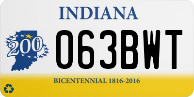 IN license plate 063BWT