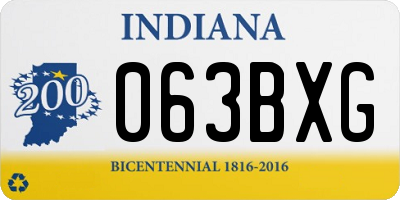 IN license plate 063BXG