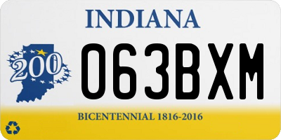 IN license plate 063BXM