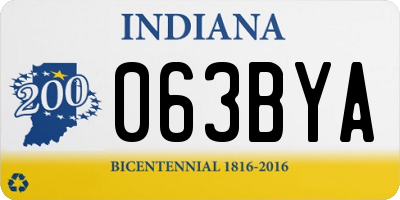 IN license plate 063BYA
