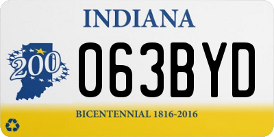 IN license plate 063BYD