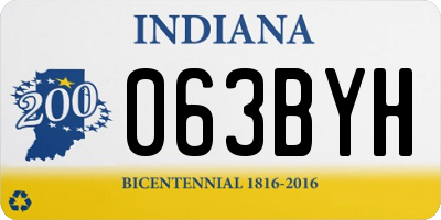 IN license plate 063BYH