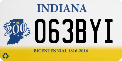 IN license plate 063BYI