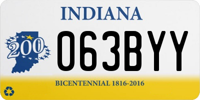 IN license plate 063BYY