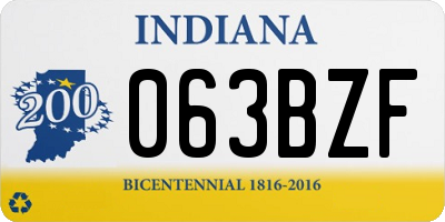IN license plate 063BZF