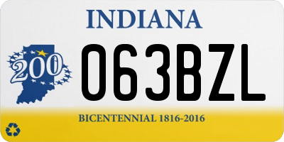 IN license plate 063BZL
