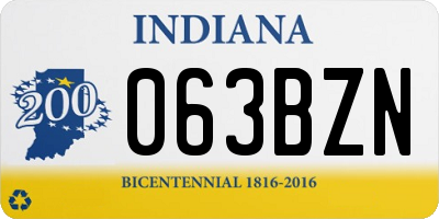 IN license plate 063BZN