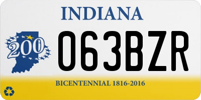 IN license plate 063BZR