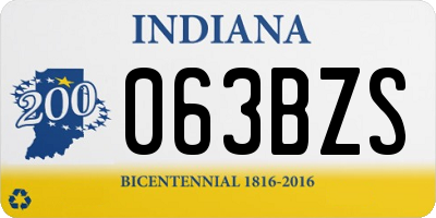 IN license plate 063BZS