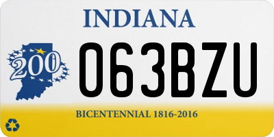 IN license plate 063BZU