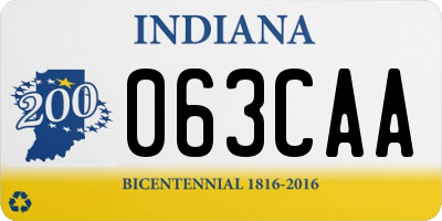 IN license plate 063CAA