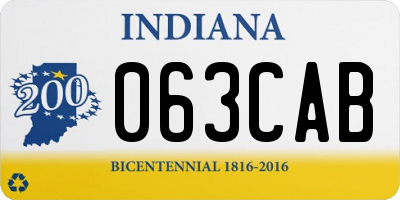 IN license plate 063CAB