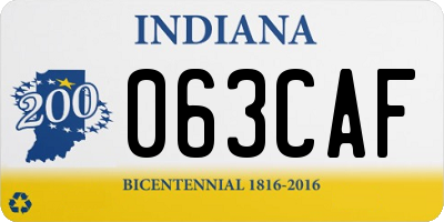 IN license plate 063CAF