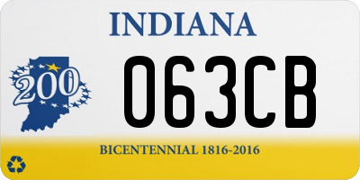 IN license plate 063CB