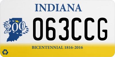 IN license plate 063CCG