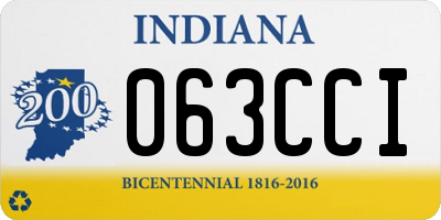 IN license plate 063CCI