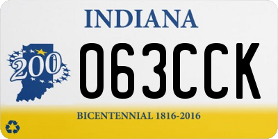 IN license plate 063CCK