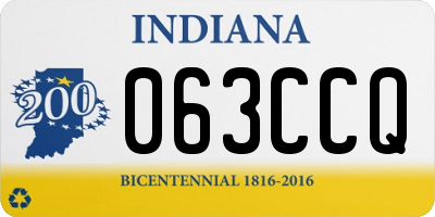 IN license plate 063CCQ