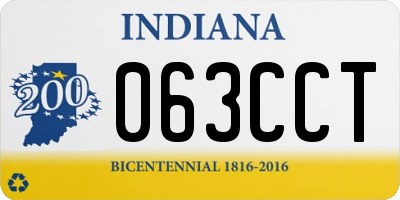 IN license plate 063CCT