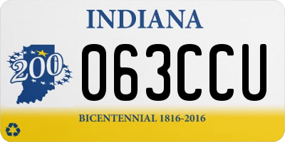 IN license plate 063CCU