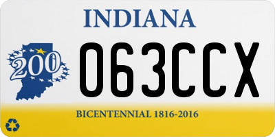 IN license plate 063CCX