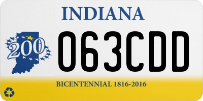 IN license plate 063CDD