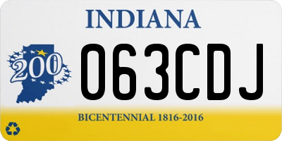 IN license plate 063CDJ