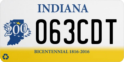 IN license plate 063CDT