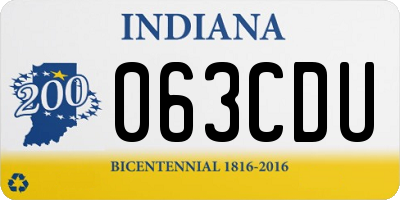 IN license plate 063CDU