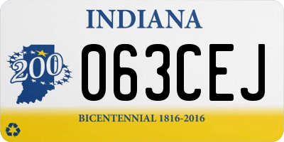 IN license plate 063CEJ