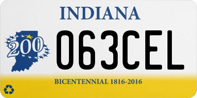 IN license plate 063CEL