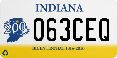 IN license plate 063CEQ