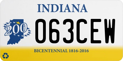 IN license plate 063CEW