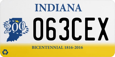 IN license plate 063CEX