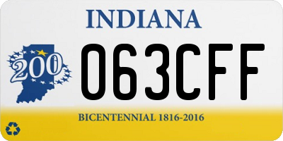 IN license plate 063CFF