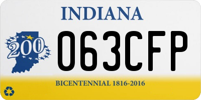 IN license plate 063CFP