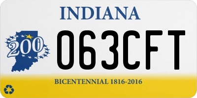 IN license plate 063CFT