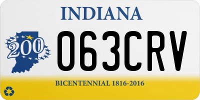 IN license plate 063CRV