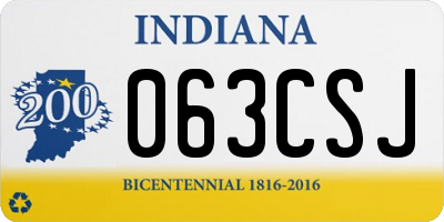 IN license plate 063CSJ